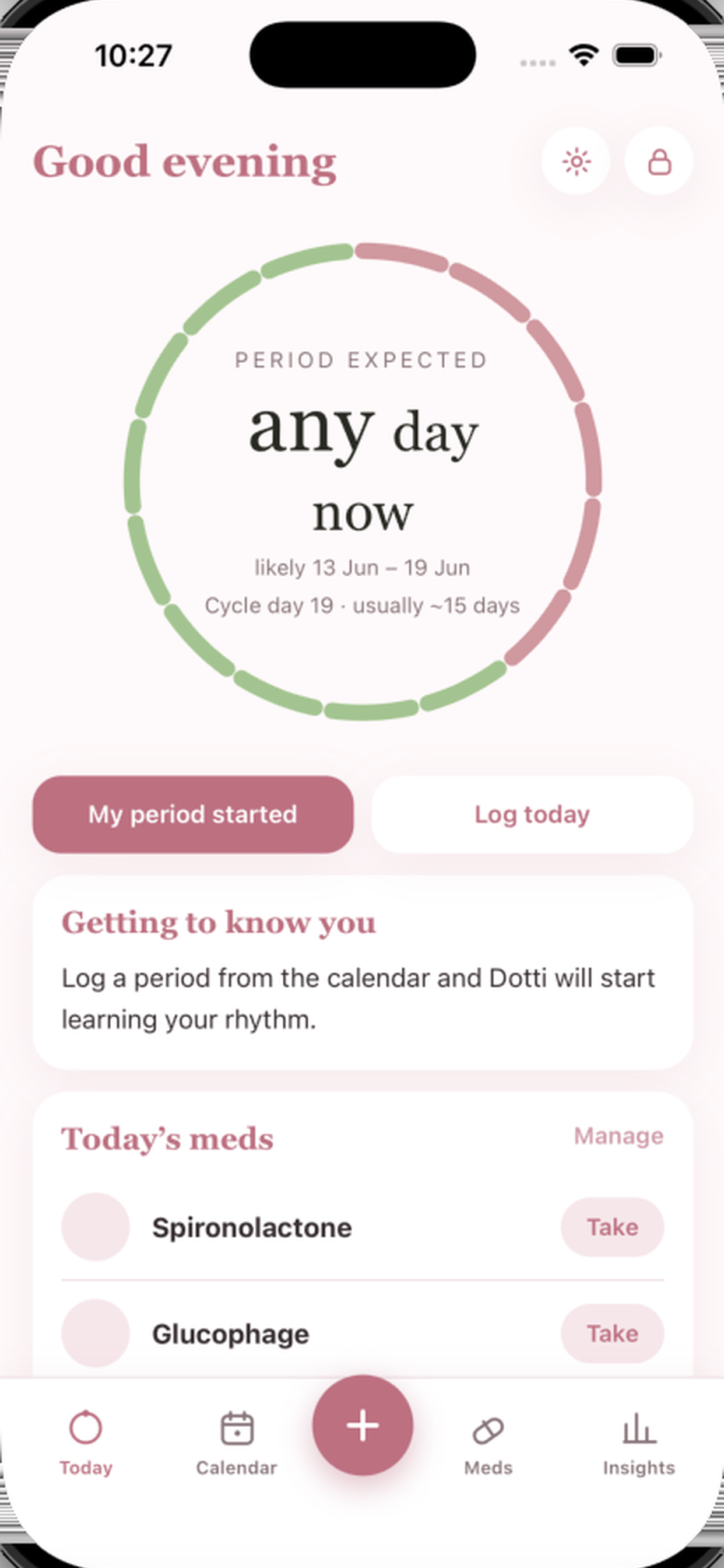 Dotti today screen
