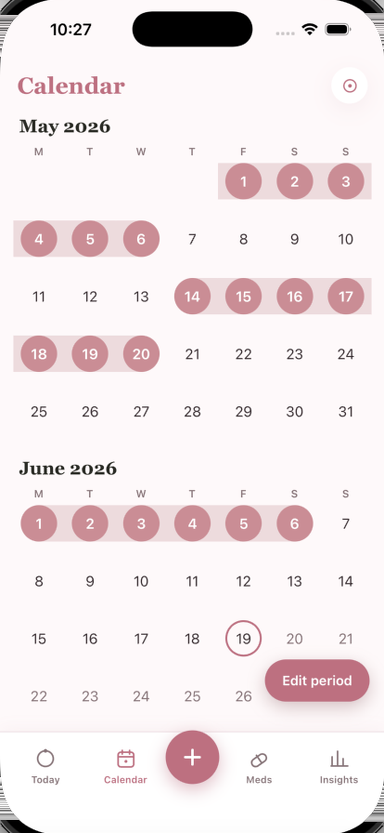 Dotti calendar screen
